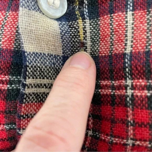 Sears King Road Plaid Button-Down Shirt – Size 16-16.5 (L), Unisex - Picture 6 of 9